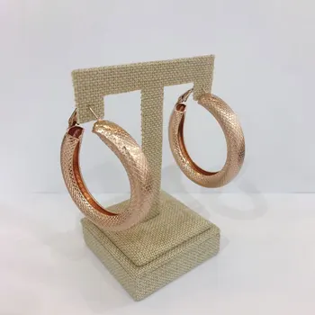 

Viennois Rose Gold/Gold/Silver Color Big Hoop Earrings for Women Round Earrings Female Earrings Trendy Jewelry