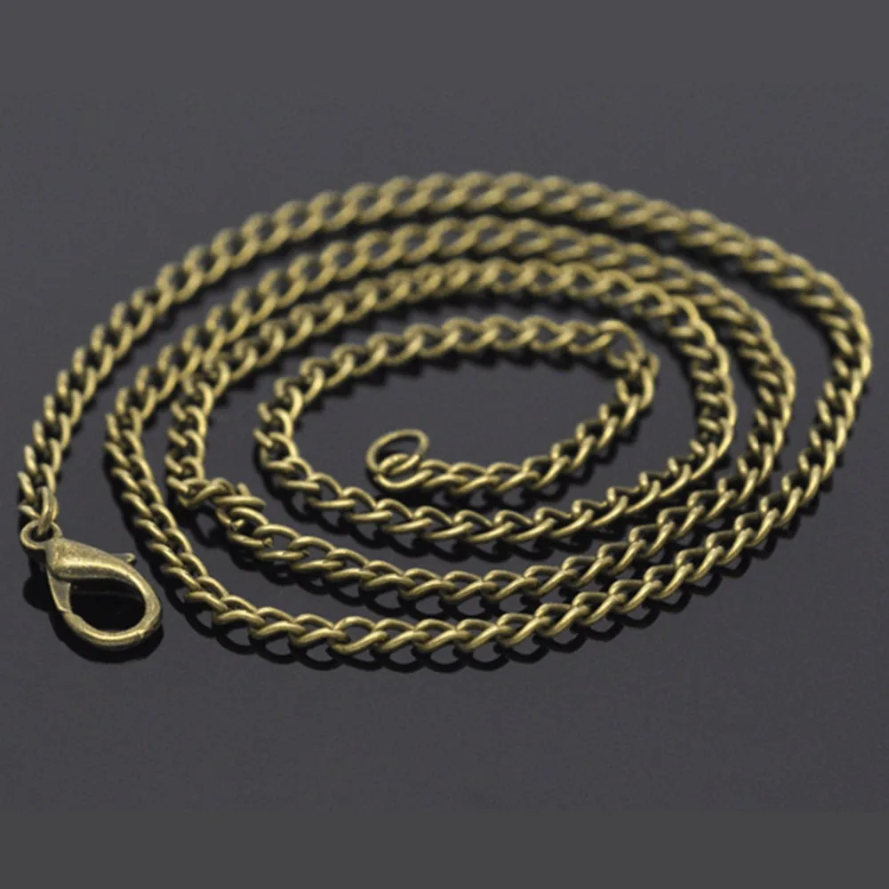 

DoreenBeads 12PCs Bronze Tone Link Necklaces Fashion Chain Necklaces Lobster Clasps 50.9cm long 20" (B14106)