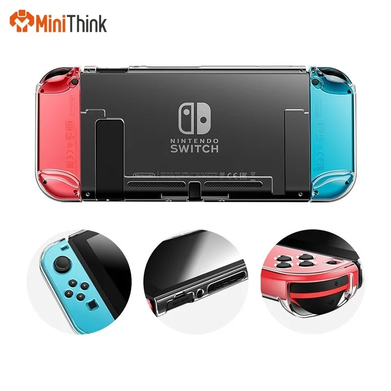 

Joy-con Thin Slim Protective Hard Case Cover Transparent Shell 3 Parts Design Separated for NS Nintend Switch - Direct Docking