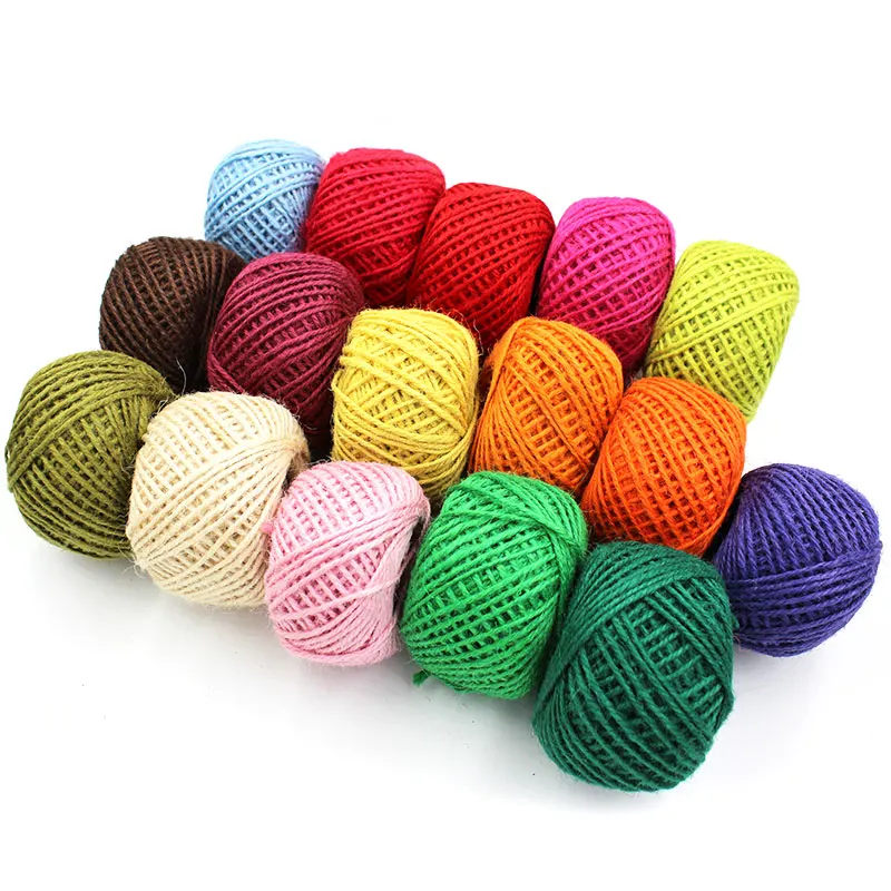 

50 Meters Jute Twine DIY 3 Ply Natural Sisal Twine 1.5mm DIY Handmade Decoration Thin Twisted Jute Rope String Cord Black Red