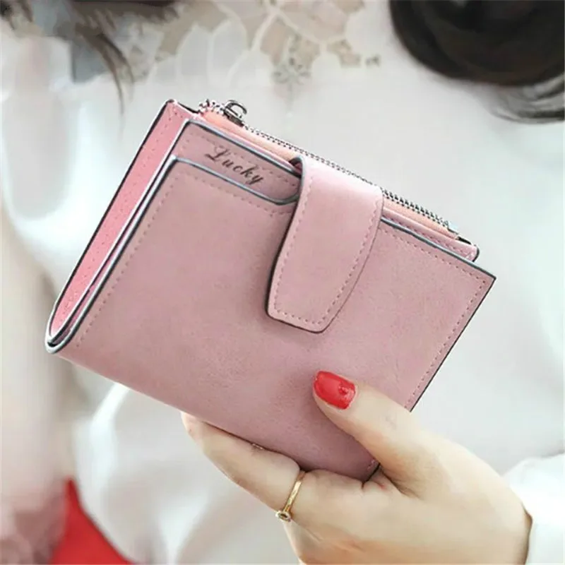 Wallet Women PU 2019 Credit Card Holder Zipper Wallet Short Coin Purse For Cards Purse Portefeuille Zip Card Short Clutch Money