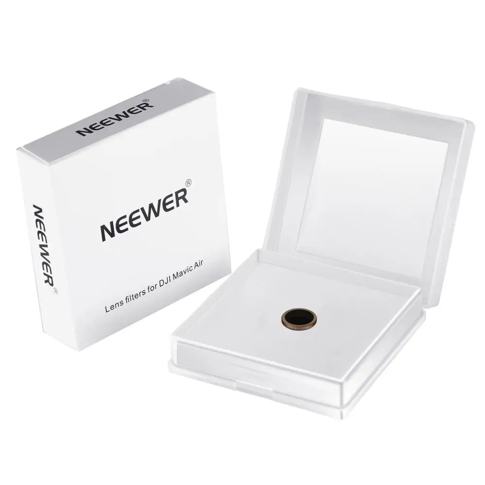 Neewer Pro ND 16 Filter for DJI Mavic Air Drone Quadcopter Made of Multi Coated Optical Glass and Waterproof Aluminum Alloy Frame Black 