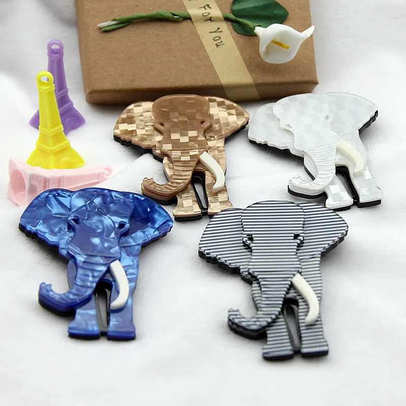 FishSheep, модные броши-слоны для женщин и мужчин, большие полимерные ацетатные целлулоидные Акриловые броши в виде животных и булавки, ювелирные изделия, подарки