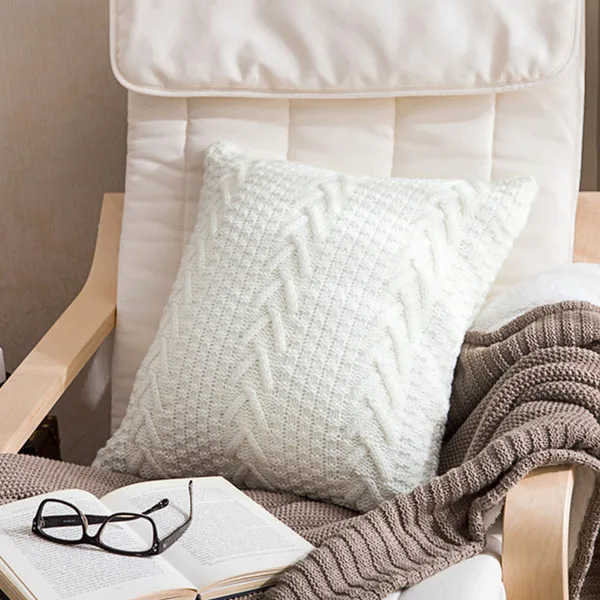 44 см* 44 см пашмины knittiong шерсть супермягкая подушка крышка и декоративная наволочка Главная Декоративные чехол для подушечки в машину - Цвет: 1