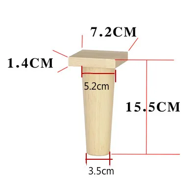 Скандинавском стиле мебель из цельного дерева ноги Многофункциональный ТВ шкаф ноги диван ноги дуба Деревянные ножки для стола табурет ножки мебель запчасти - Цвет: B3