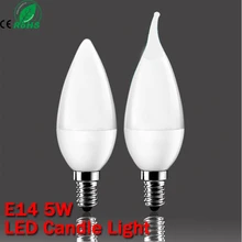 5w SMD 2835 E14 lamp tubes led light Warm White Cold White e 14 led candle 220v led lamp free shipping