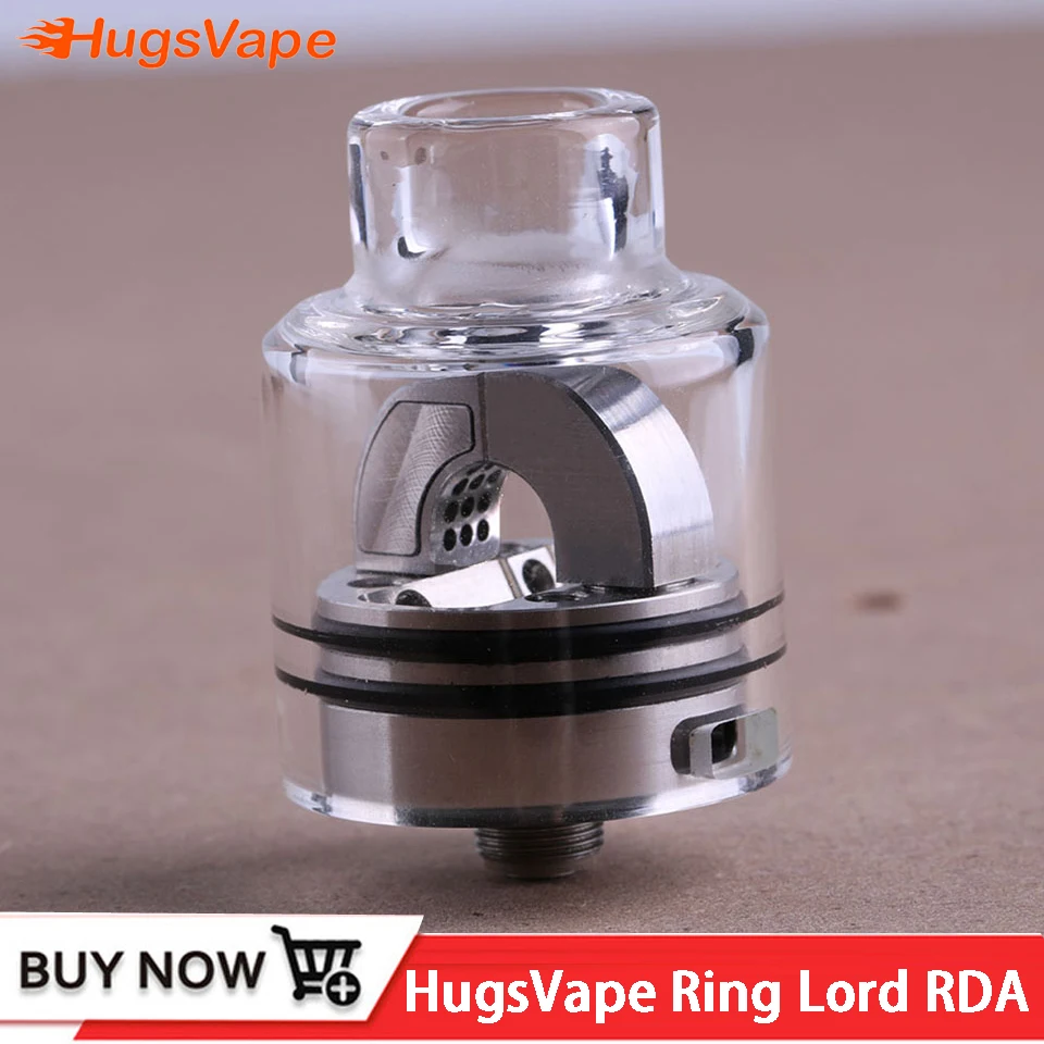 

Original Vape HugsVape Ring Lord RDA Atomizer 27mm Tornado Airflow 510 Squomk Pin RDA Vaporizer Atomizer Tank E-cigarette RDA