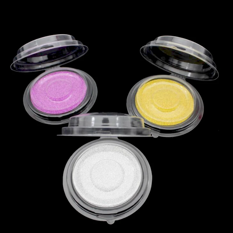 

30/50/100pcs gold Empty Clear Round False Eyelashes Storage Case, DIY Elegant Fake Eyelashes Blister Package, Eye Makeup Tool