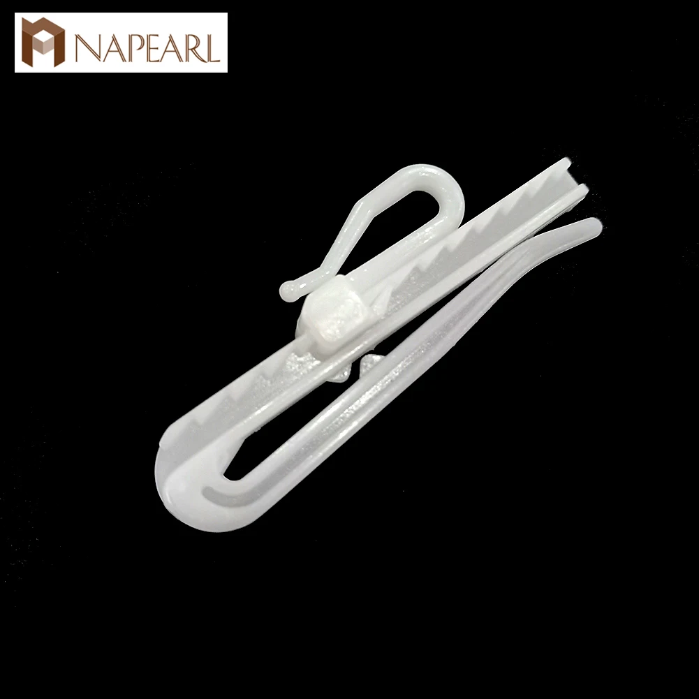 

NAPEARL Adjusted Hooks For Curtain Tapes All Match Accessories White Plastic Hooks For Hanging Hooks High Quality Drape Hooks