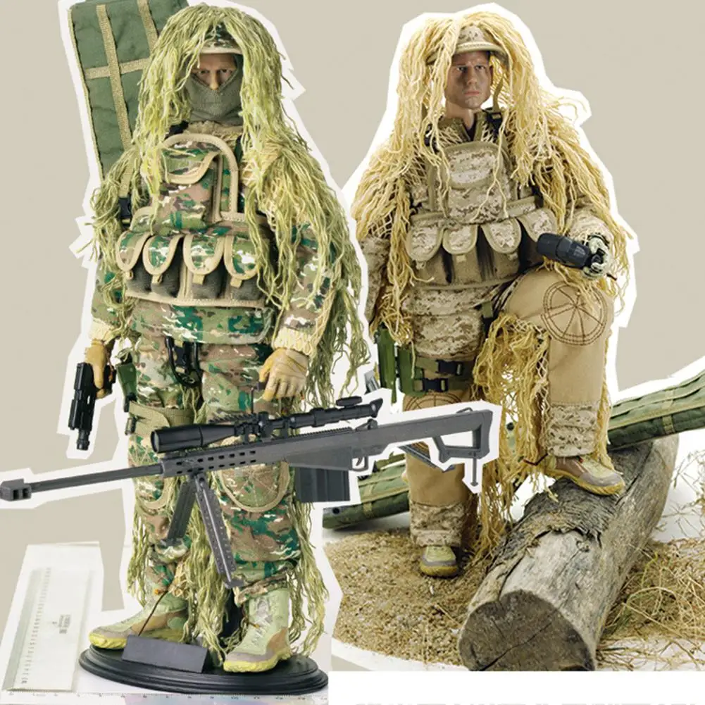  1/6 12-inch Plastic Simulation Doll Plastic collection level multi-accessory sniper with Barrett mi
