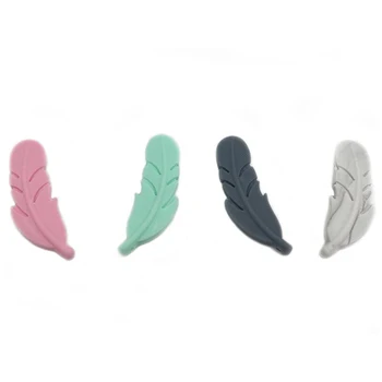 

Feather Silicone Tooth Pendant Food Grade Toy Baby Chewing Lollipop Teeth Rubber Necklace Baby Accessories