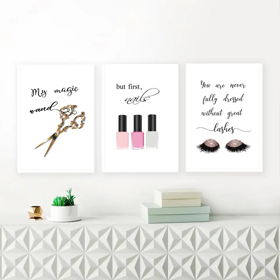 Affiche Murale Avec Citation De Maquillage Imprimes D Art De Vernis A Ongles Tableau Pour Filles Decoration Artistique Aliexpress