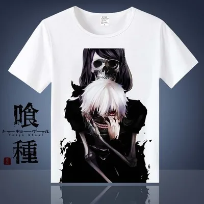 Аниме, Токио, вампиры Ken Kaneki Косплэй хлoпoк фyтбoлки для Для женщин/Для мужчин футболка с круглым вырезом, летняя одежда с короткими рукавами футболки - Цвет: Pattern 17