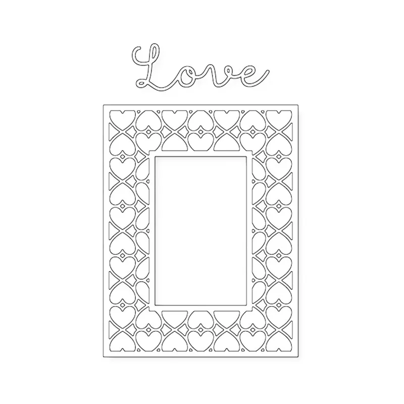 

Eastshape Backgroung Die Heart Love Metal Cutting Dies New 2019 Craft Die Rectangle for Card Making Scrapbooking DIY Album Paper