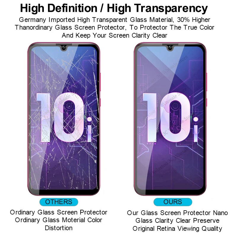 Защитное стекло Honor 10i из закаленного стекла для huawei Honor 10i HRY-LX1T HRY-LX1 Honor10i Glas on Honor 10 Lite