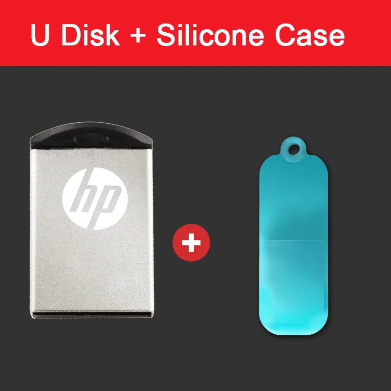 v222w Plus Silicone Droshipping hp USB Flash 16 ГБ 32 ГБ цена Memory Stick металлический драйвер V222W диск на ключ автомобиля DJ Cle USB Pendrive - Цвет: v222w Plus Silicone