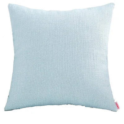 Однотонная наволочка для подушки, однотонный домашний декоративный Винтажный Розовый, слоновая кость, синий, зеленый чехол для подушки на диван-кровать для дома 45x45 см 50x50 см 60x60 см - Цвет: Light Blue