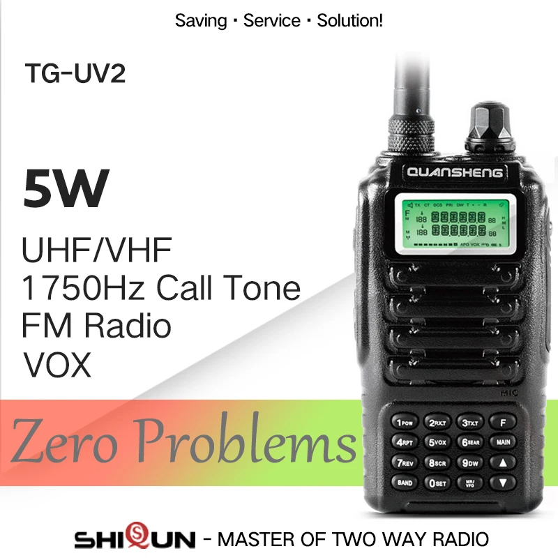 

High Quality QUANSHENG TG-UV2 Ham Radio Dual Band 5W QUANSHENG TG UV2 VHF UHF Powerful Walkie Talkie With FCC CE Certification