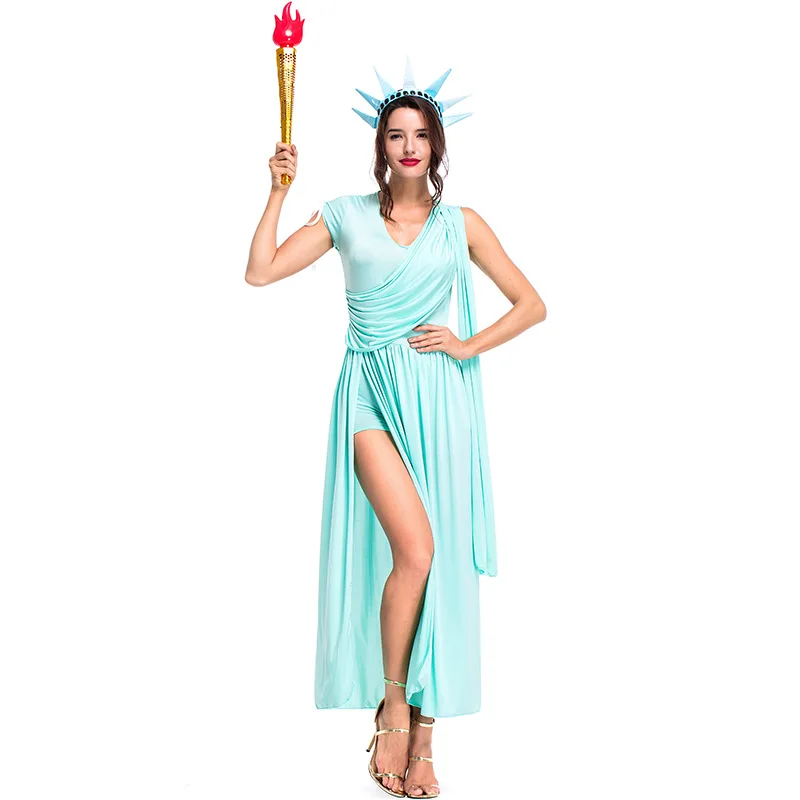 Statue Of Liberty Cosplay Costume Lady Dresses Halloween Costumes For