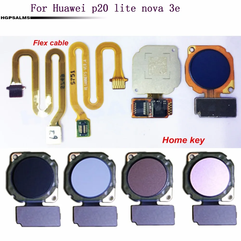 

For Huawei p20 lite nova 3e Fingerprint Sensor Scanner Touch ID Sensor Home Button Return Key Main Board Flex Cable