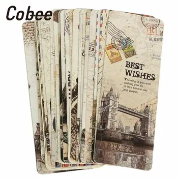 

Cobee 30Pcs New European Scenery Note Pad Bookmarks Tab For Books Memo Label Stationery office Marker Funny Gift Accessories
