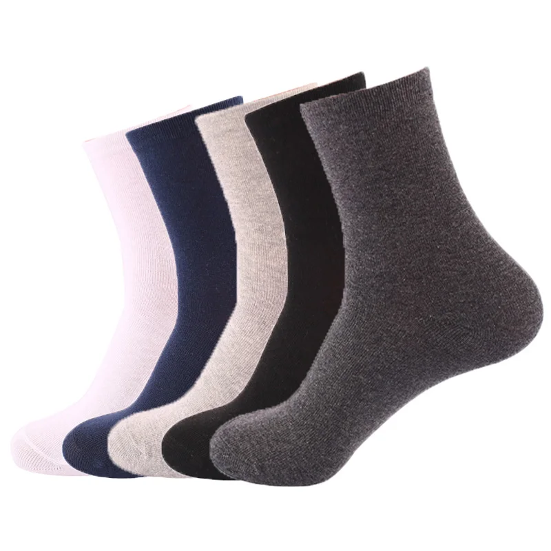 10 пар хлопок для бизнес на каждый день мужские носки с лого команды мужские осенние дышащие длинные носки мужские мягкие Средние черные белые - Цвет: Mixed  10Pairs
