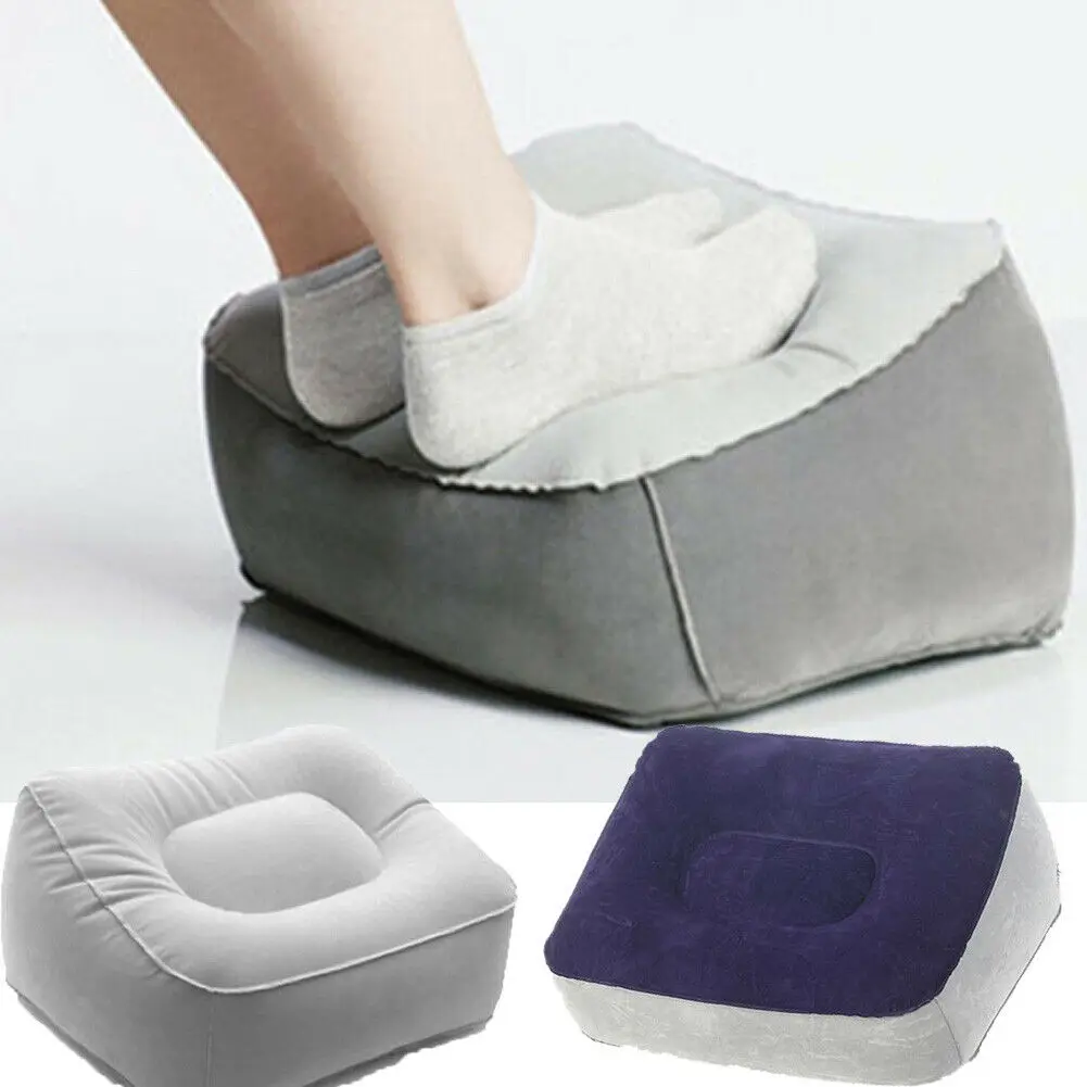 2019 Inflatable Foot Rest Pillow Cushion Air Travel Office Home Leg Up