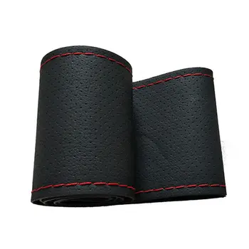 

DIY Steering Wheel Covers Soft Leather Braid On Steering-Wheel Car Auto With Needle And Thread Interior Styling Accessories