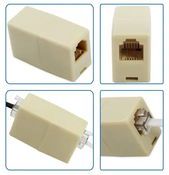 

network straight through RJ11 Splitter Telephone Line Modem Adapter Linker 4P4C Telephone lines