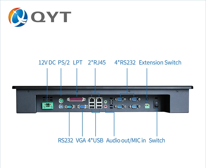 5 * RS232 2 * RJ45 1 * LPT 18,5 дюймов компьютер промышленного все в одном ПК linux Window7/8/10 системы 4G RAM 128 г SSD сопротивление touch