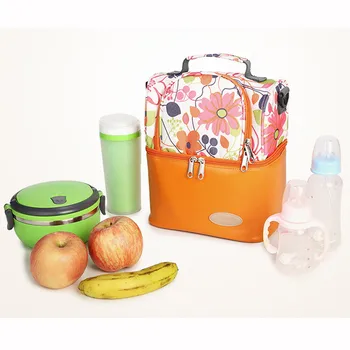 

Double Insulation Lunch Bag Portable Travel Picnic Lunch Bag Cooler Tote for Baby Kids Milk Bottle Thermal Lunchbox Shoulder Bag