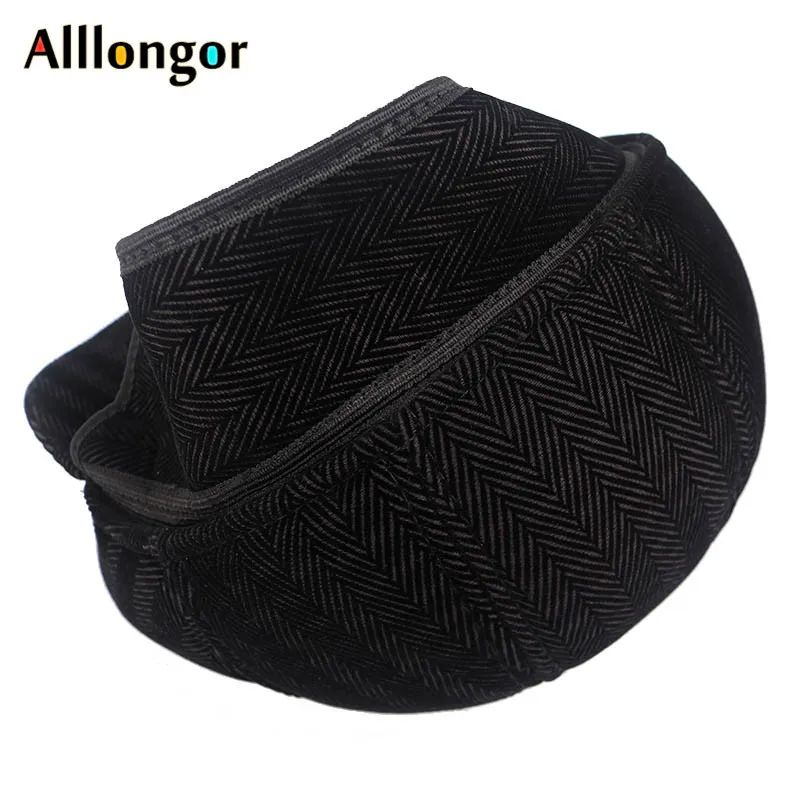 Autumn Winter Dad Hat Warm Beret Wool Male Berets Men tweed Plaid Black newsboy Cap Advance Ivy flat cap Peaked Hats Boina