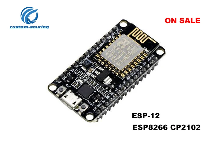 Комплект из 2 предметов ESP-12 ESP8266 макетная плата V3 ESP-12N F NodeMcu Lua CP2102 25Q32 и формирующая листы для кровли 4 м 32 Мбит/с