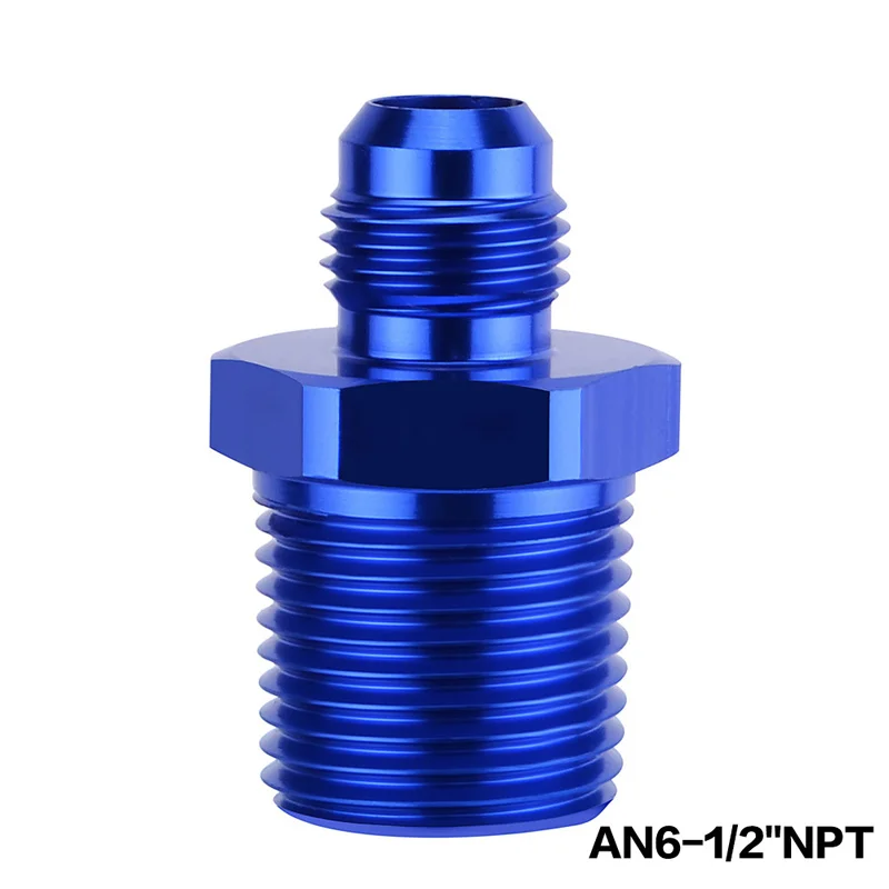 Алюминиевый адаптер Male AN6 To 1/2 'Ɖ/8&quot 1/4 &quotNPT Thread прямой для трубы фитинги