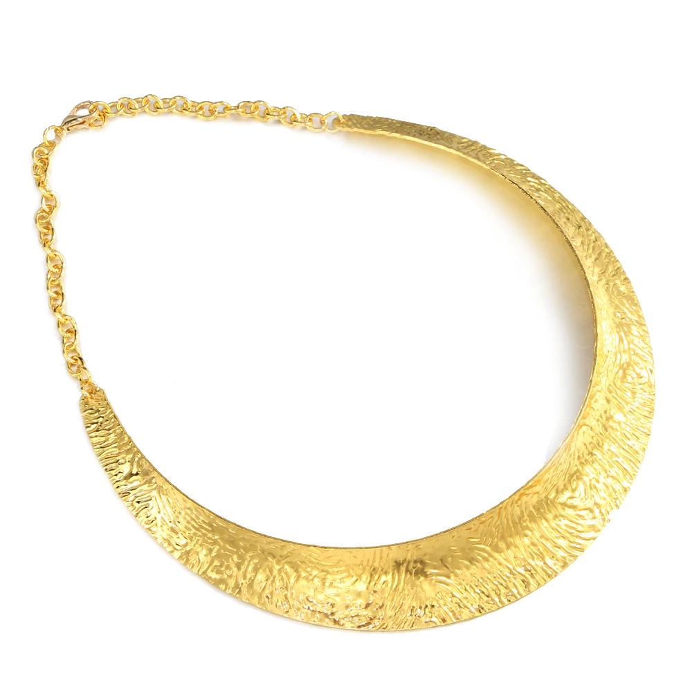 JUST FEEL индийские ювелирные изделия в восточном стиле массивное металлическое массивное ожерелье для женщин нагрудный Воротник Колье золотого цвета ожерелье Макси ювелирные изделия