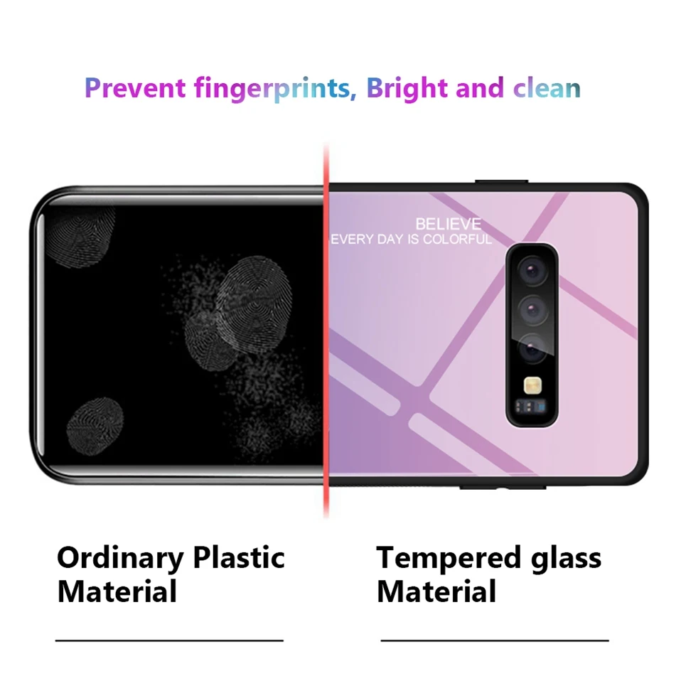 Gradient Glass Case For Samsung Galaxy S10 Lite Plus Cover Hard Phone Case For Samsung S10e M10 M20 A8S A30 A50 A9 A8 Star Coque (6)