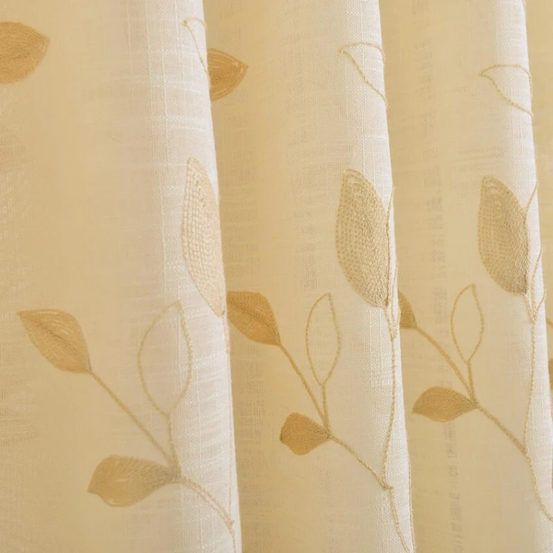 Rural Cortinas deja Curtinas ventana habitación Cortinas de Voile bordadas Cortinas de lino Tejidos Cortinas X203 #30
