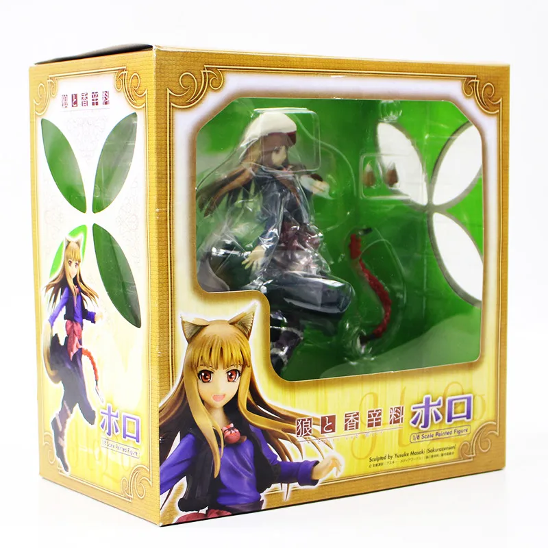 Аниме Spice and Wolf Holo фигурка игрушки Holo The Wise Волчья Модель Кукла подарок для детей - Цвет: With Color Box