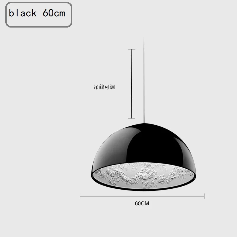 Современный подвесной светильник из смолы, небесный сад, дизайнерский светодиодный подвесной светильник для гостиной, для дома, подвесной светильник, блестящие подвесные светильники - Цвет корпуса: diameter60cm