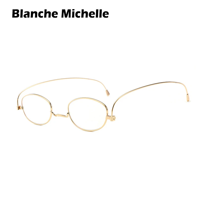 Blanche Michelle Unisex Metal Frame Thin Reading Glasses Men Women gafas Men's okulary +100 +150 +200 +250 +300 +350 +400
