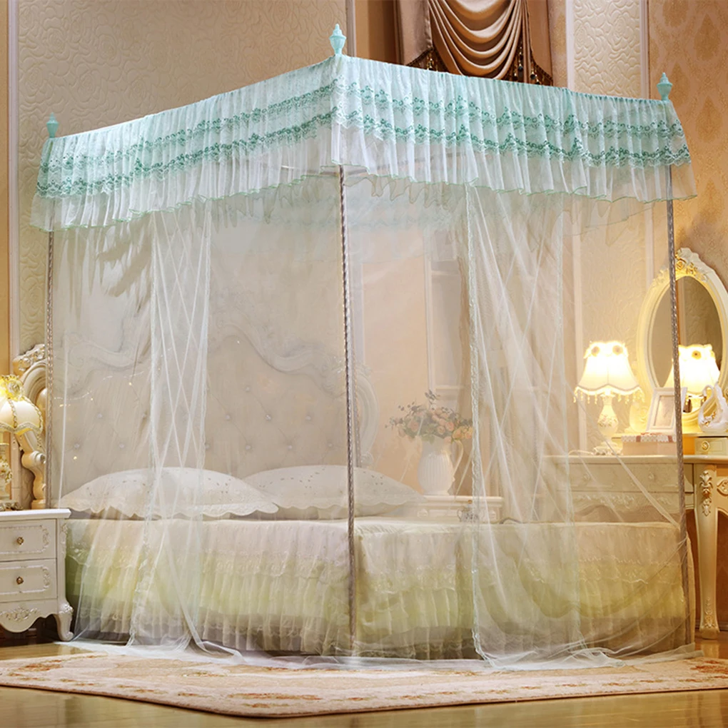 Трехдверный открытый принцесса москитная сетка двойная кровать занавеска s спальная занавеска кровать сетчатый балдахин Полный queen King