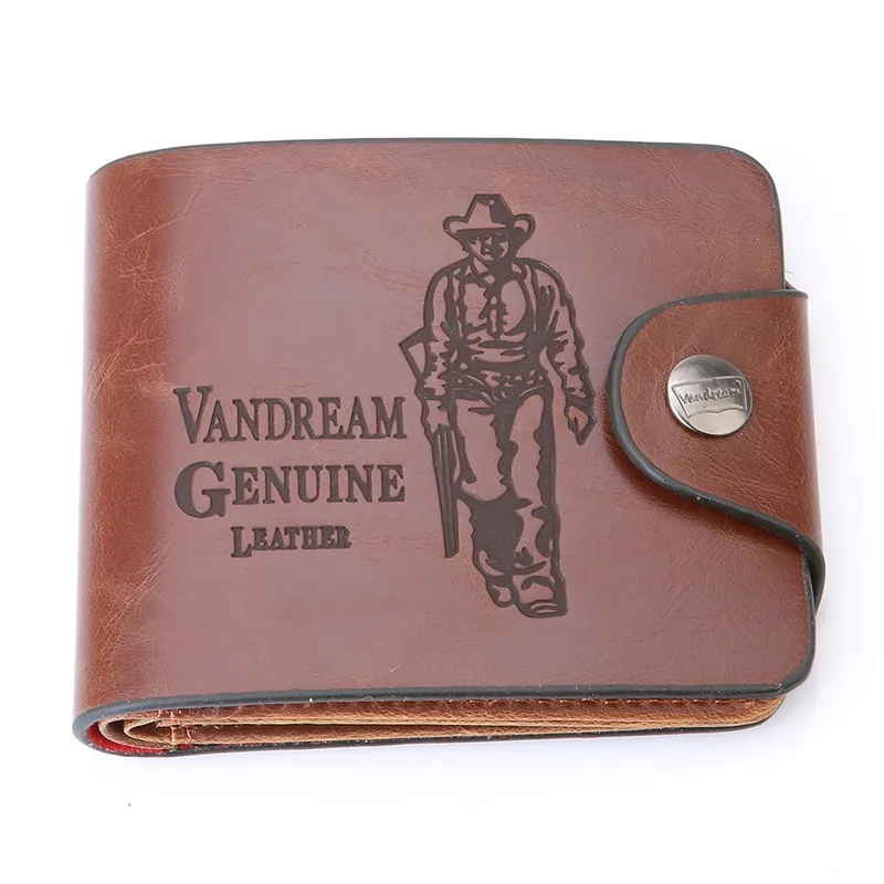 

1PC New Fashion Brand Bifold Wallet Men's PU Brown Credit/ID Card Holder Slim Purse Gift