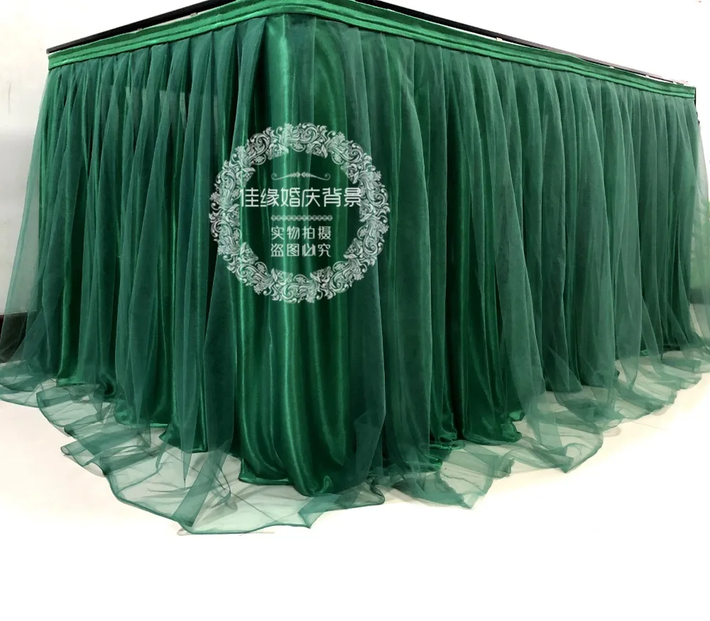 Tulle Tutu Table Skirt for Party Wedding Home Banquet Decoration Table Skirting For Cloth Cover