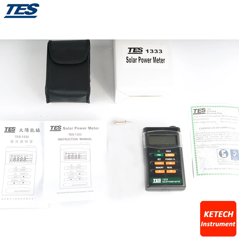  Portable Digital Solar Power Meter TES1333