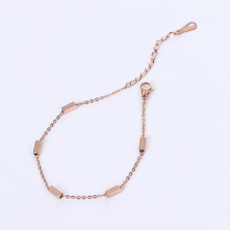 

Simple Design Chains Foot Jewellery Multiple Rose Gold Color Square Boho Anklets For Women High Quality Sapato Feminino Vintage