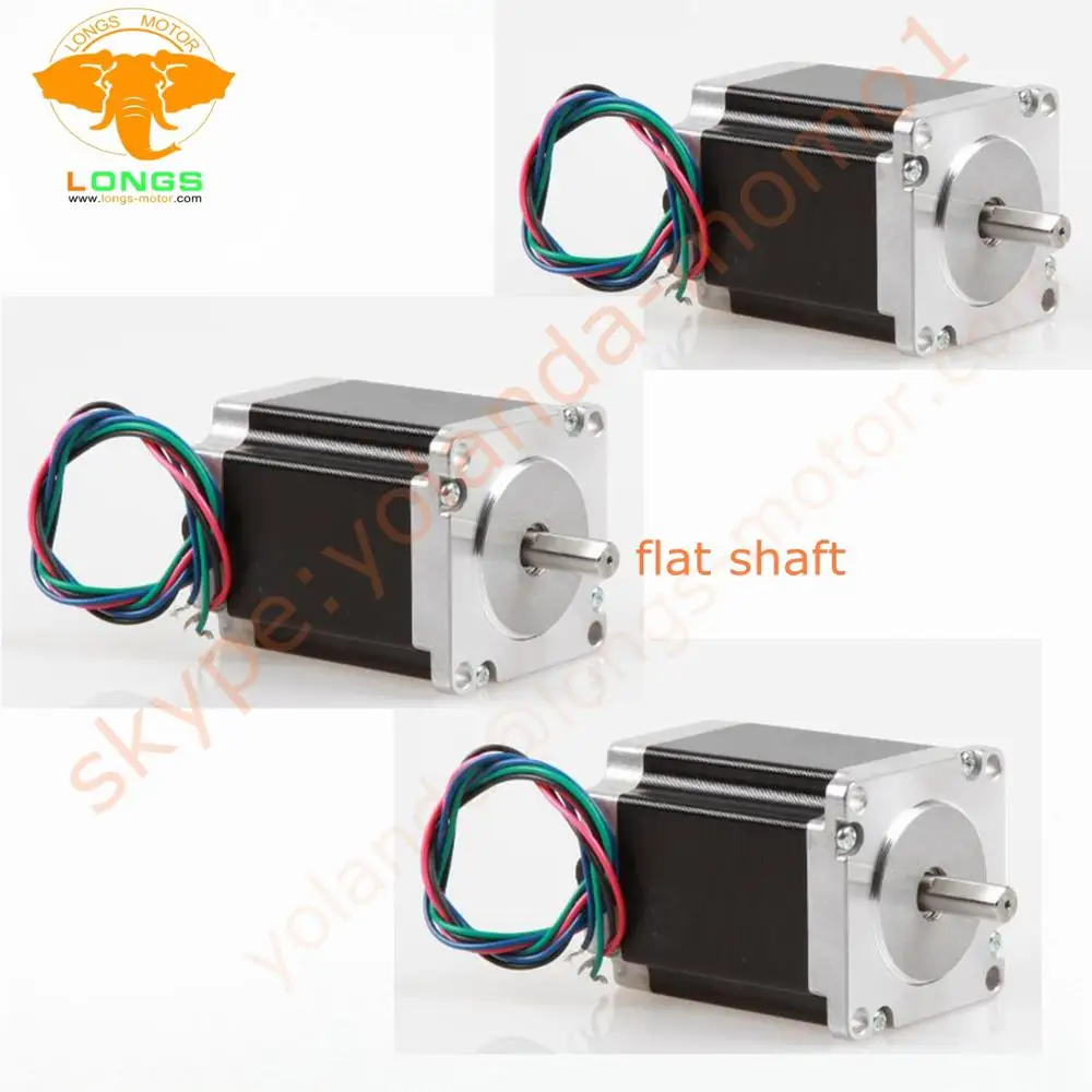 

EU Free shipping 3PC Stepper Motor Nema23 23HS8430D8 flat Shaft 8mm,76mm 3A 270 oz.in CNC MILL Router Kits