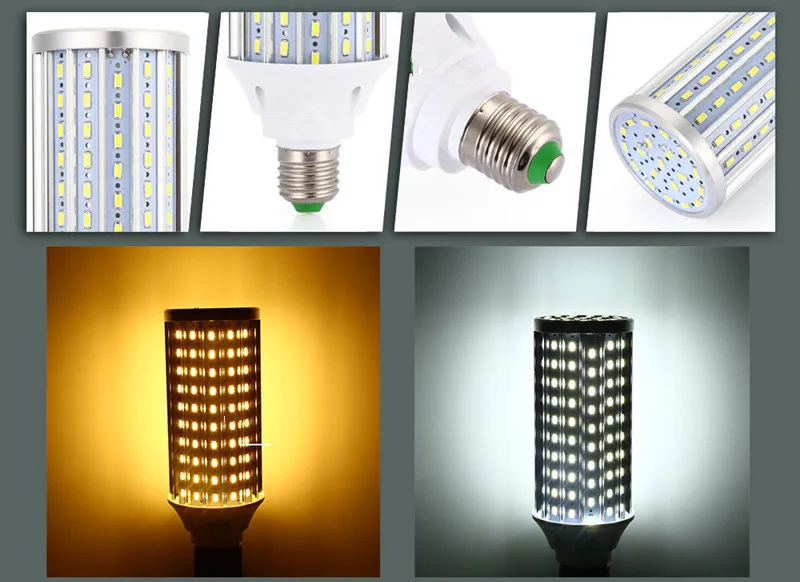 100 шт. Новый E27 светодио дный 72 S 5730 SMD 15 Вт Алюминий мозоли B22 лампа E26 лампы AC 85 265 В