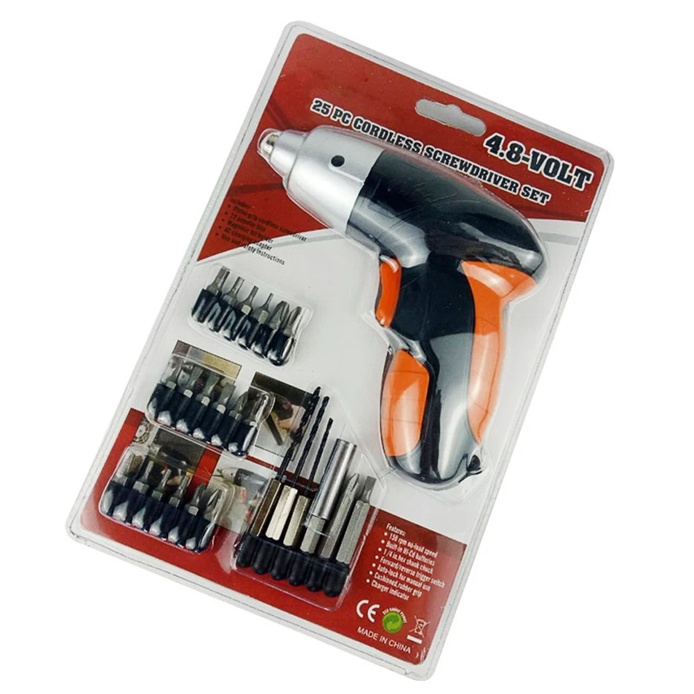 

Petpig 25PCS Mini Hand Drill Electric Screwdriver Tool Set Set of Bits Woodworking Tools Punch Tools