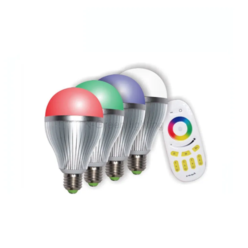 

1X New smart LED lighting 6W RGBW led light bulb with 2.4G LED controller free shipping
