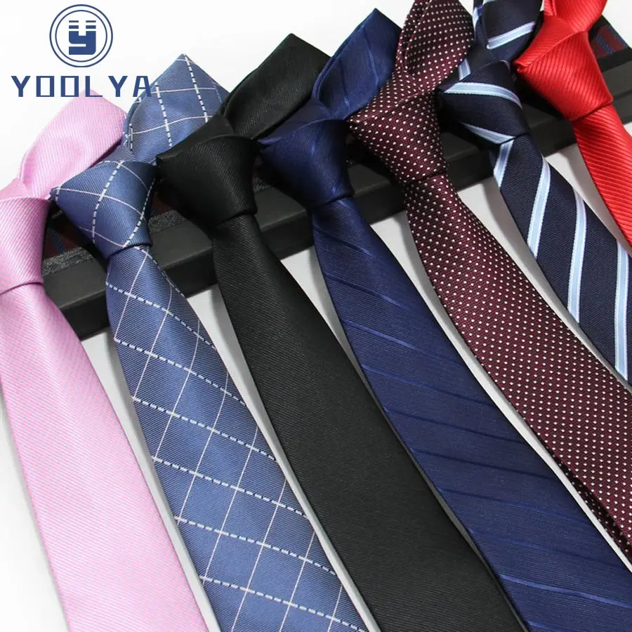 

7CM Classic Mens Ties Polyester Silk Stripes Polka Dot Neck Tie Formal Bridegroom Wedding Business Party Necktie Accessory Gift